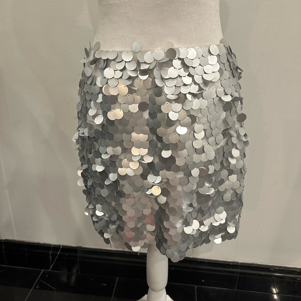 Chunky Silver Sequence Skirt - image 1